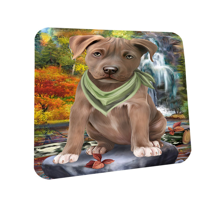 Scenic Waterfall Pit Bull Dog Coasters Set of 4 CST51880