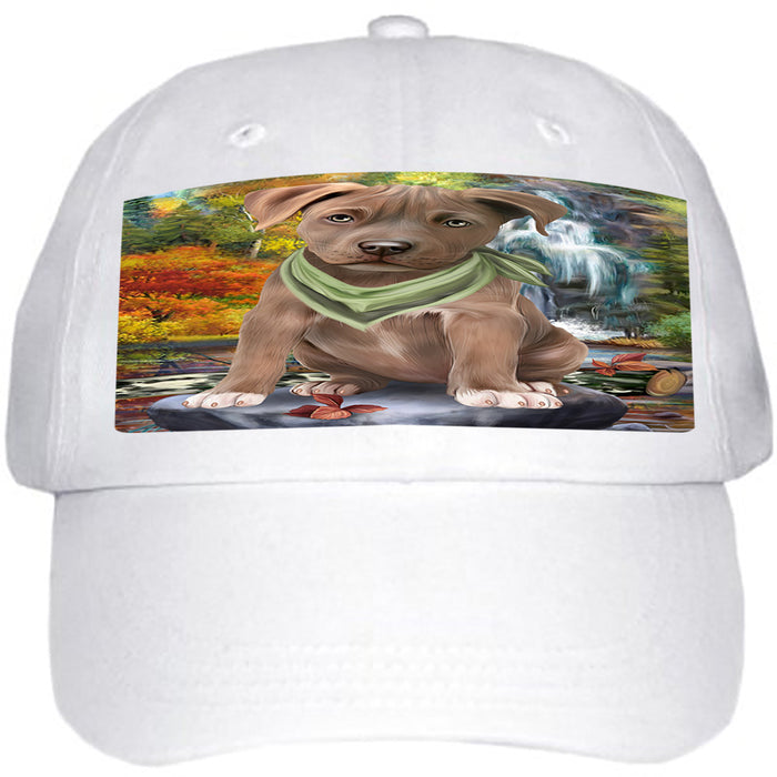 Scenic Waterfall Pit Bull Dog Ball Hat Cap HAT59496