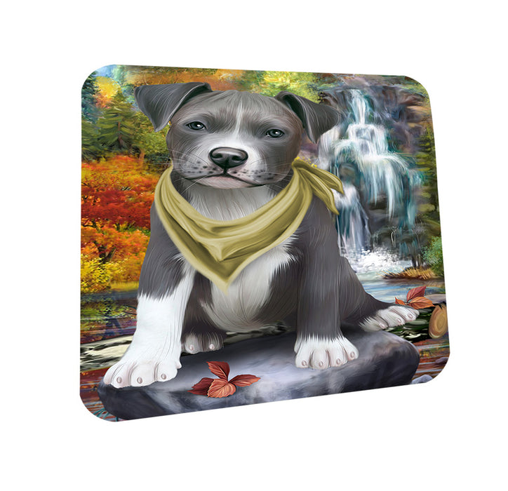 Scenic Waterfall Pit Bull Dog Coasters Set of 4 CST51881