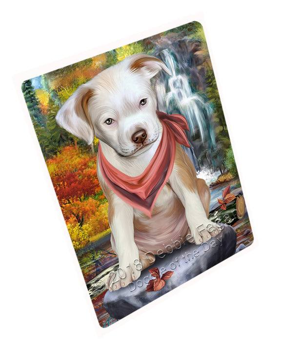 Scenic Waterfall Pit Bull Dog Magnet Mini (3.5" x 2") MAG60018