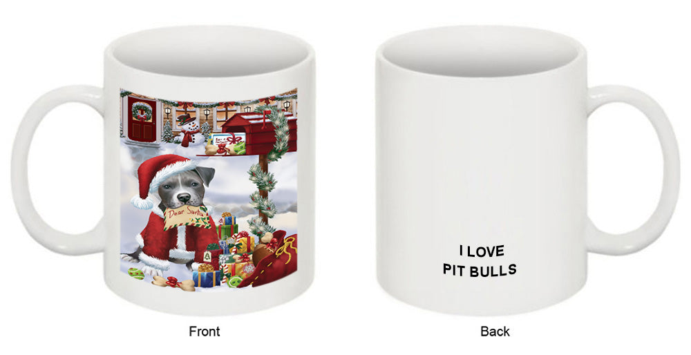 Pit bull Dog Dear Santa Letter Christmas Holiday Mailbox Coffee Mug MUG49311