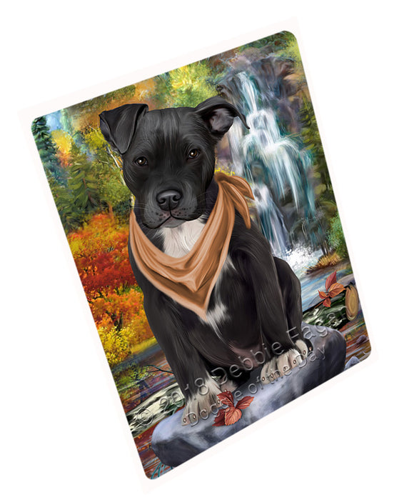 Scenic Waterfall Pit Bull Dog Magnet Mini (3.5" x 2") MAG60021