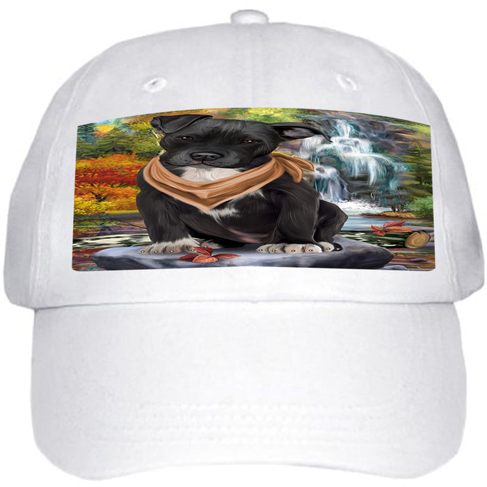 Scenic Waterfall Pit Bull Dog Ball Hat Cap HAT59505