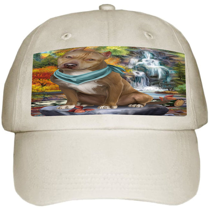 Scenic Waterfall Pit Bull Dog Ball Hat Cap HAT59508