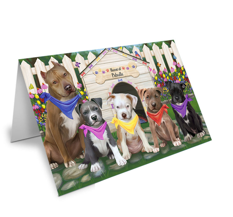 Spring Dog House Poodles Dog Handmade Artwork Assorted Pets Greeting Cards and Note Cards with Envelopes for All Occasions and Holiday Seasons GCD54614