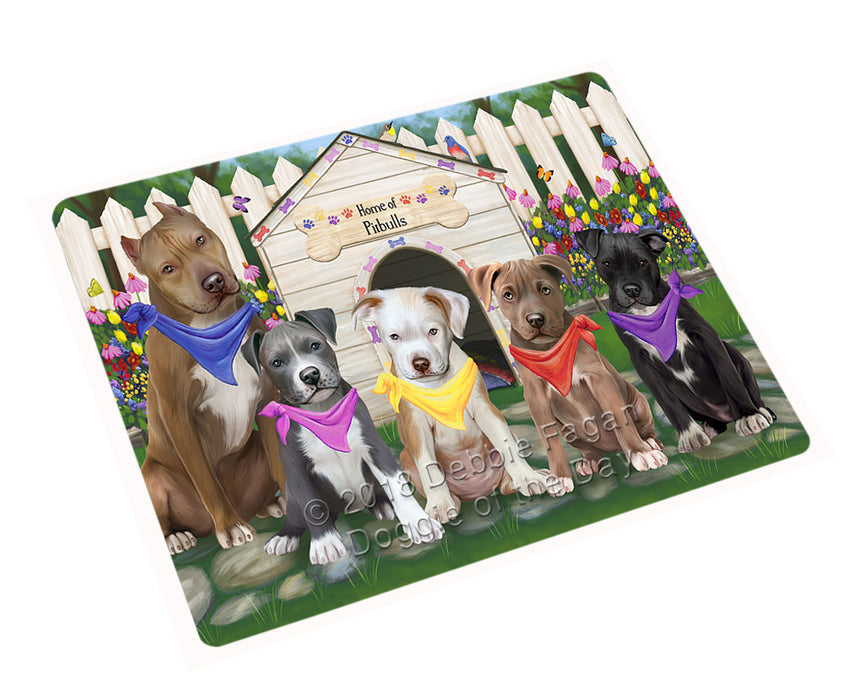 Spring Dog House Pit Bulls Dog Cutting Board C54621