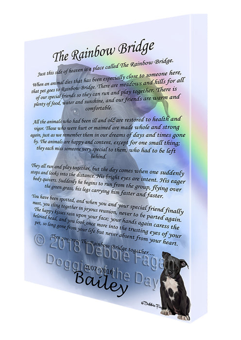 Rainbow Bridge Pit Bull Dog Canvas Print Wall Art Décor CVS123308