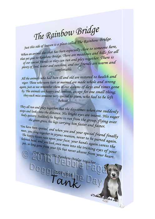 Rainbow Bridge Pit Bull Dog Canvas Print Wall Art Décor CVS123317