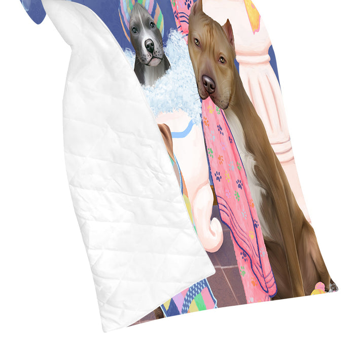 Rub A Dub Dogs In A Tub Pit Bull Dogs Quilt