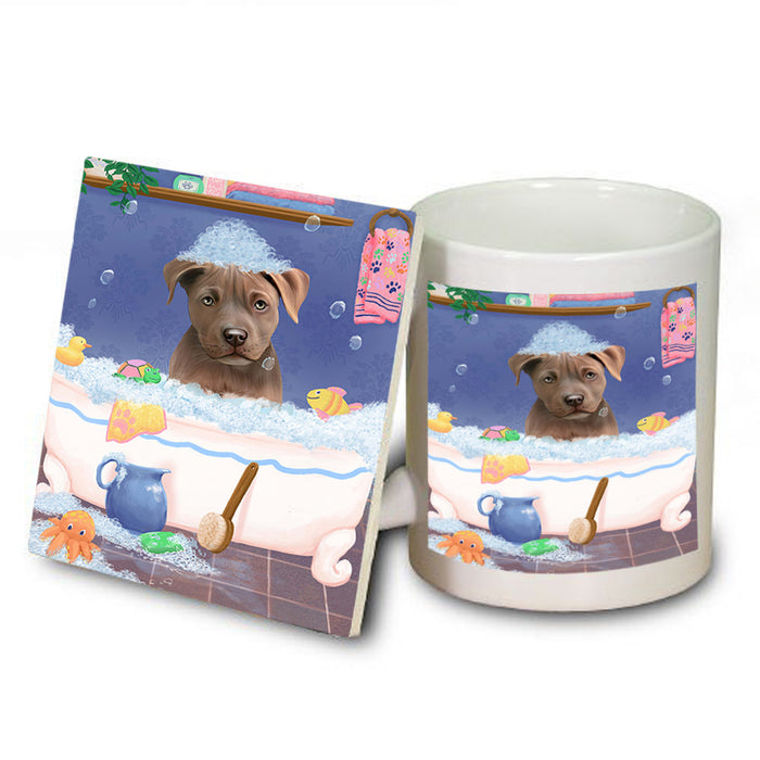 Rub A Dub Dog In A Tub Pit Bull Dog Mug and Coaster Set MUC57403
