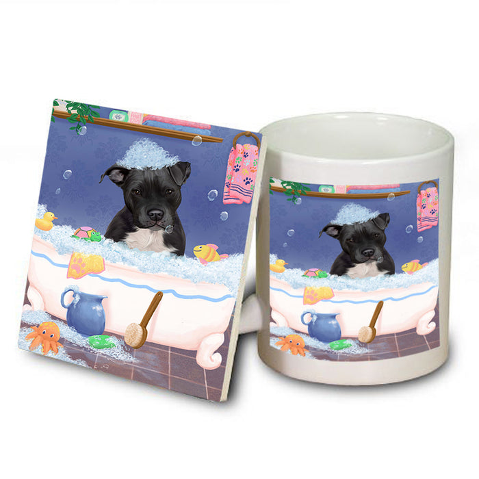Rub A Dub Dog In A Tub Pit Bull Dog Mug and Coaster Set MUC57404
