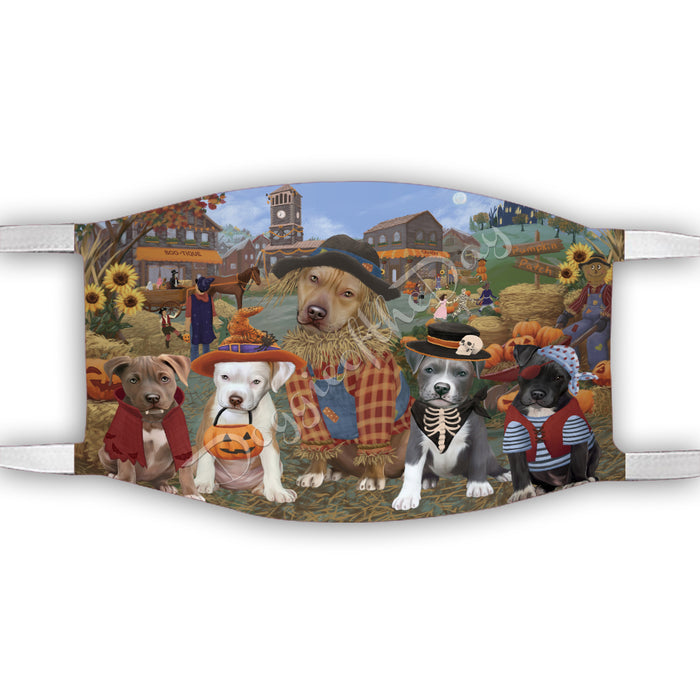 Halloween 'Round Town Pitbull Dogs Face Mask FM49976
