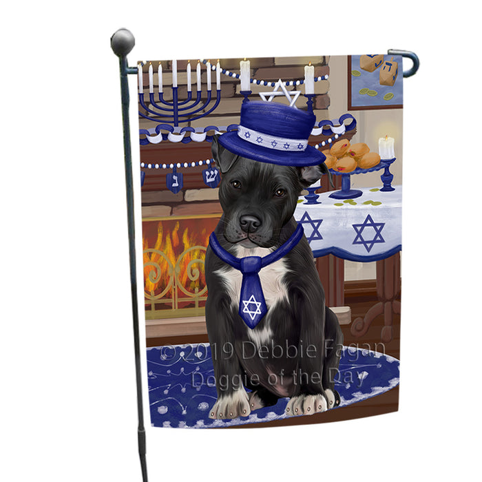 Happy Hanukkah  Pit Bull Dogs Garden Flag GFLG66345