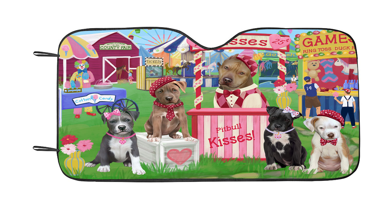 Carnival Kissing Booth Pit Bull Dogs Car Sun Shade