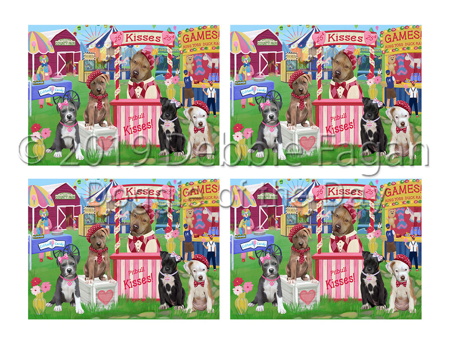 Carnival Kissing Booth Pit Bull Dogs Placemat