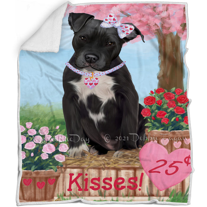 Rosie 25 Cent Kisses Pit Bull Dog Blanket BLNKT127398
