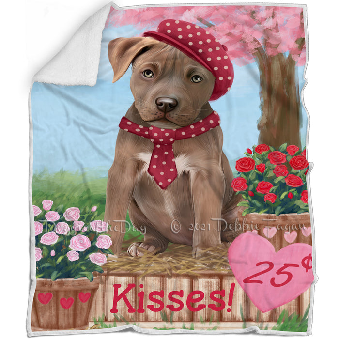 Rosie 25 Cent Kisses Pit Bull Dog Blanket BLNKT127407