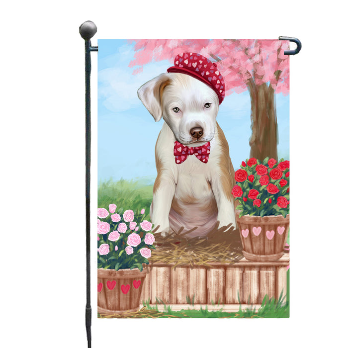 Personalized Rosie 25 Cent Kisses Pit Bull Dog Custom Garden Flag GFLG64762