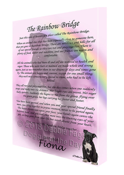 Rainbow Bridge Pit Bull Dog Canvas Print Wall Art Décor CVS123335