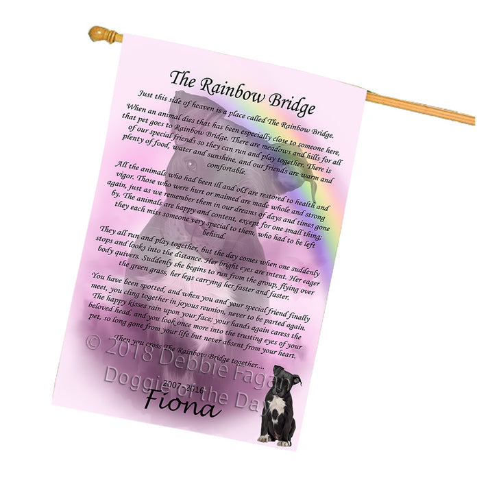 Rainbow Bridge Pit Bull Dog House Flag FLG56363