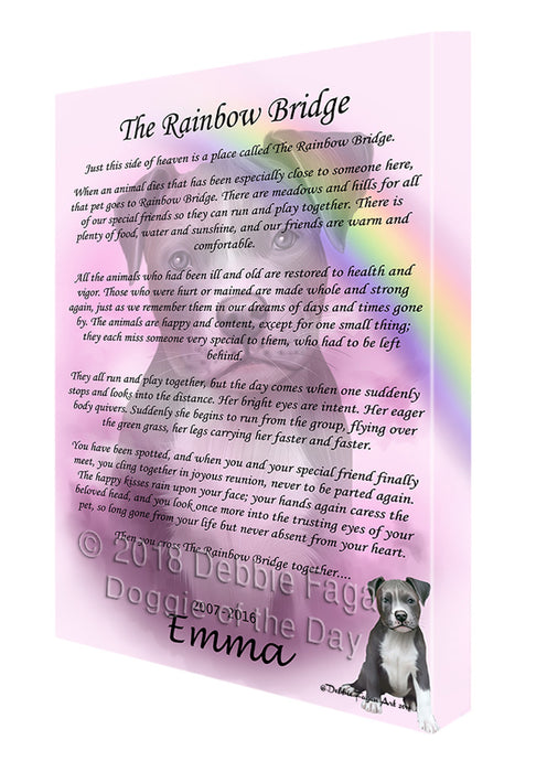 Rainbow Bridge Pit Bull Dog Canvas Print Wall Art Décor CVS123344