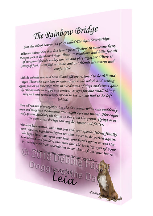 Rainbow Bridge Pit Bull Dog Canvas Print Wall Art Décor CVS123362