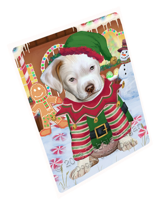 Christmas Gingerbread House Candyfest Pit Bull Dog Magnet MAG74559 (Small 5.5" x 4.25")