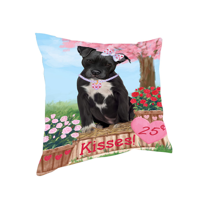 Rosie 25 Cent Kisses Pit Bull Dog Pillow PIL80060