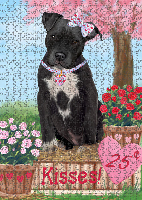 Rosie 25 Cent Kisses Pit Bull Dog Puzzle with Photo Tin PUZL93968