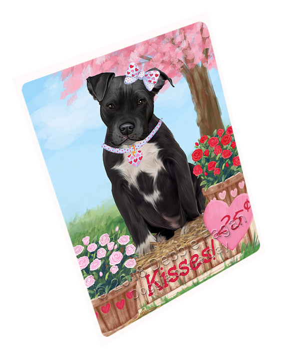 Rosie 25 Cent Kisses Pit Bull Dog Large Refrigerator / Dishwasher Magnet RMAG100920