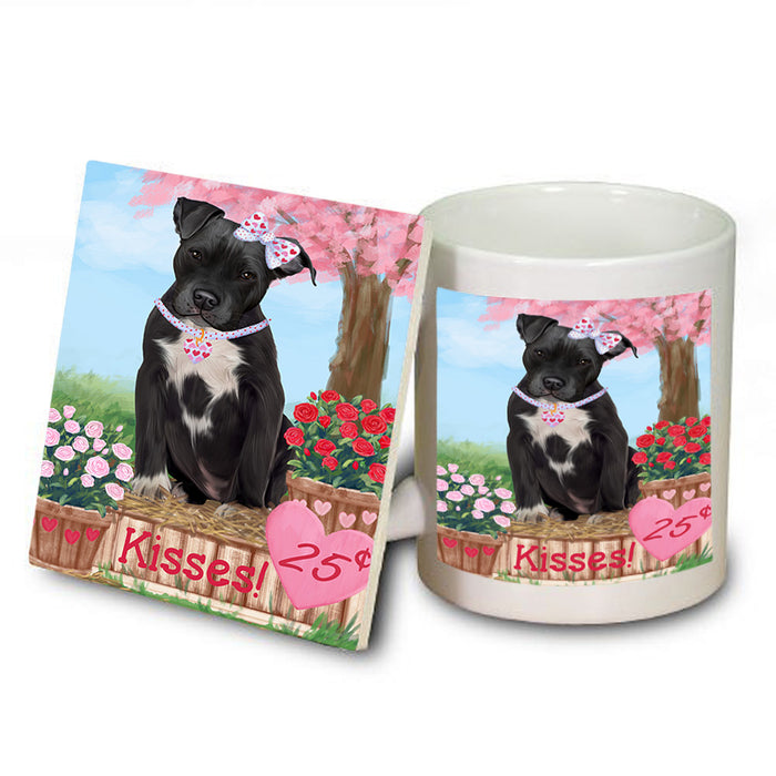 Rosie 25 Cent Kisses Pit Bull Dog Mug and Coaster Set MUC56434