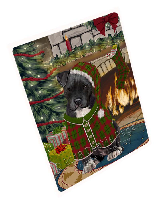 The Stocking was Hung Pit Bull Dog Magnet MAG71811 (Small 5.5" x 4.25")