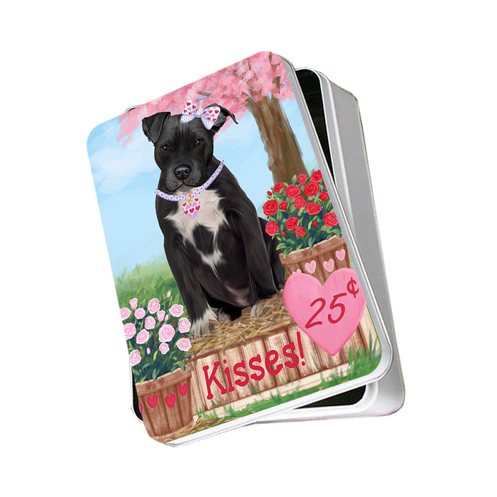 Rosie 25 Cent Kisses Pit Bull Dog Photo Storage Tin PITN56385