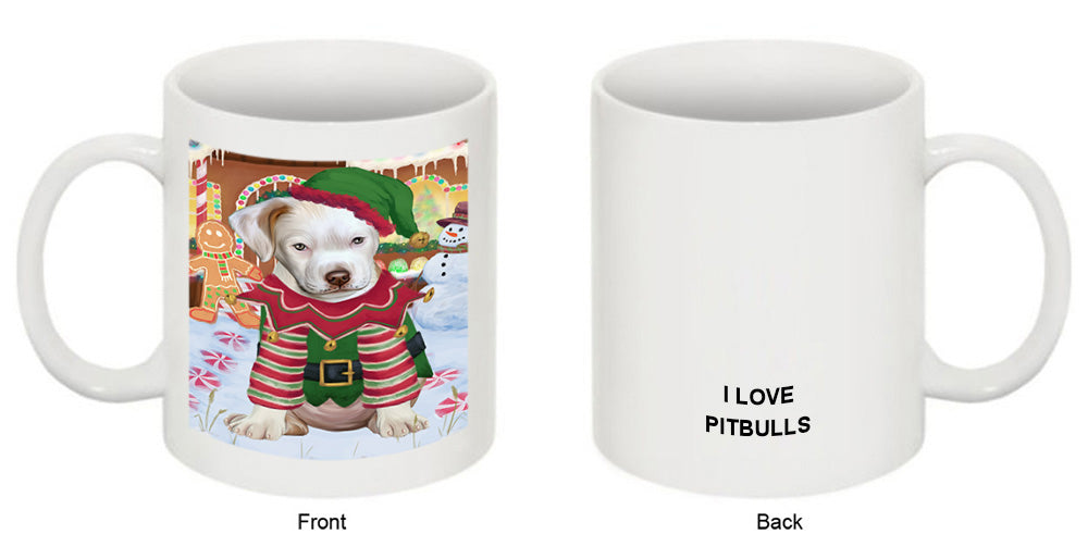 Christmas Gingerbread House Candyfest Pit Bull Dog Coffee Mug MUG51872