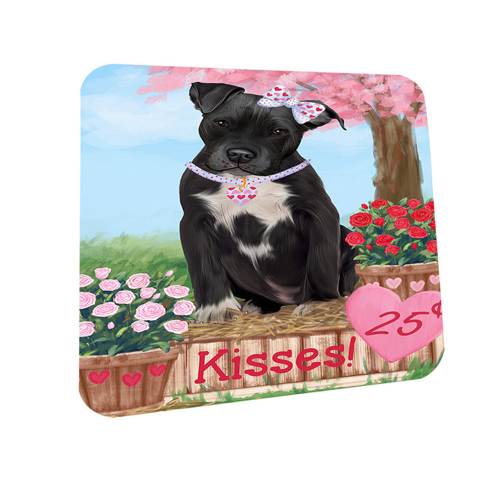 Rosie 25 Cent Kisses Pit Bull Dog Coasters Set of 4 CST56400