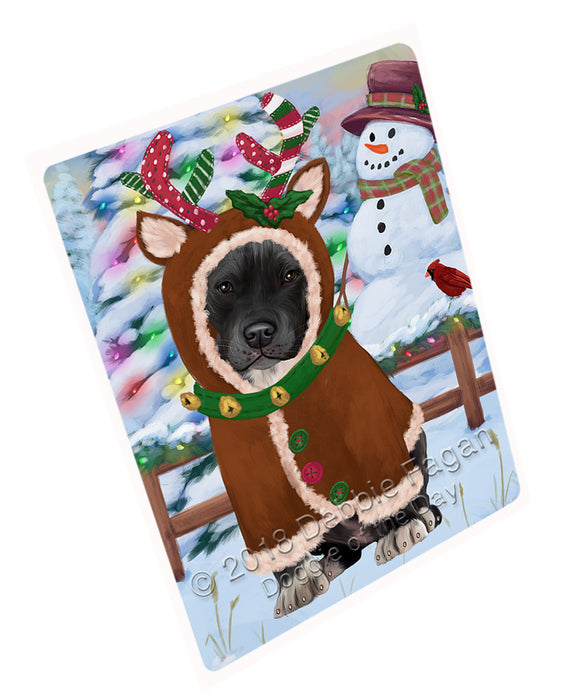 Christmas Gingerbread House Candyfest Pit Bull Dog Magnet MAG74562 (Small 5.5" x 4.25")