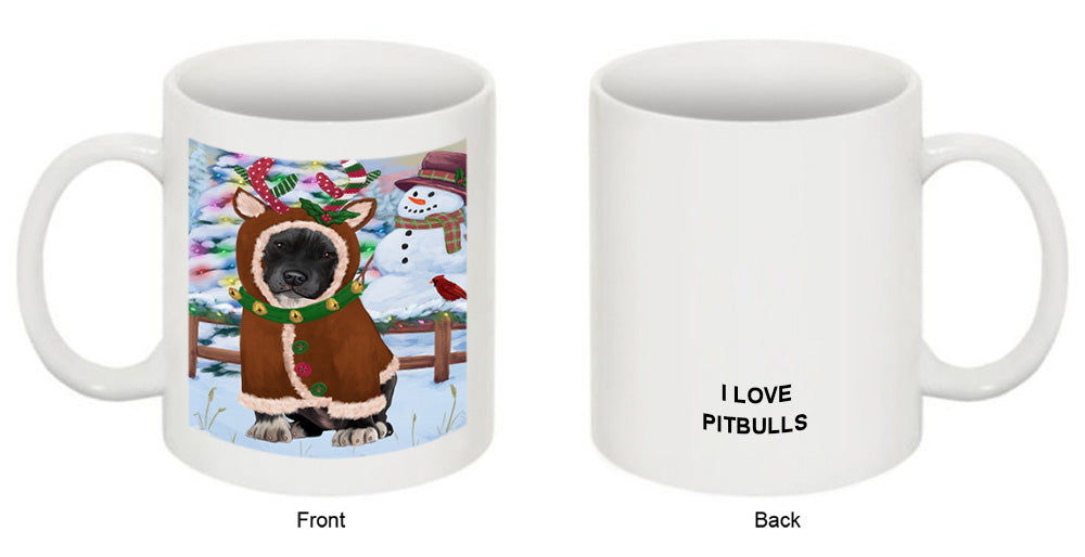Christmas Gingerbread House Candyfest Pit Bull Dog Coffee Mug MUG51873