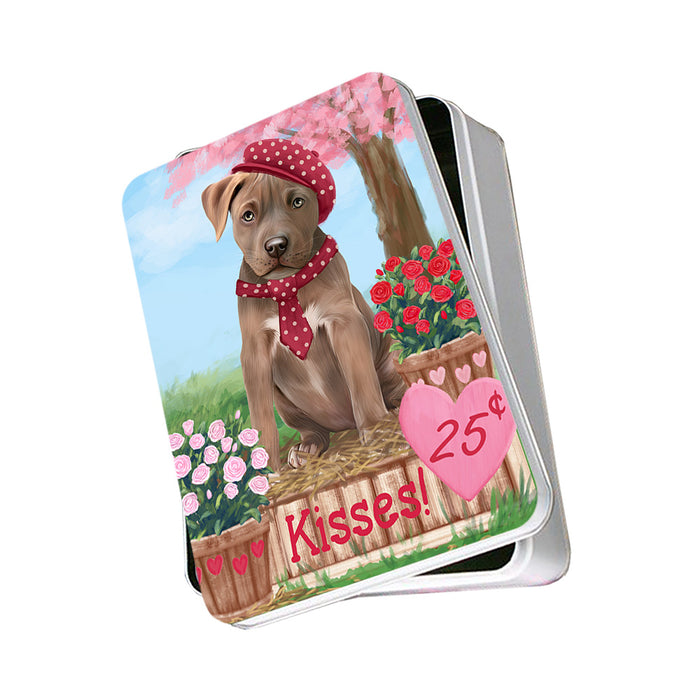Rosie 25 Cent Kisses Pit Bull Dog Photo Storage Tin PITN56386