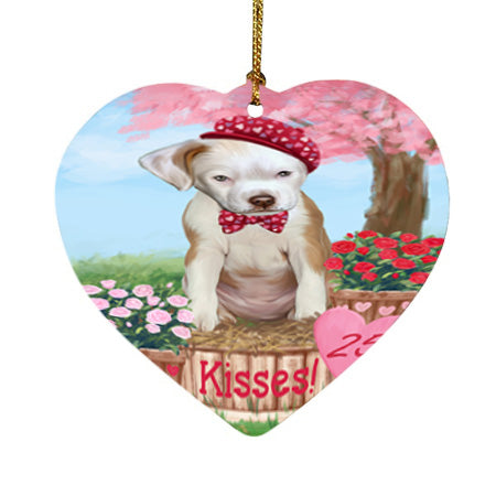 Rosie 25 Cent Kisses Pit Bull Dog Heart Christmas Ornament HPOR56800