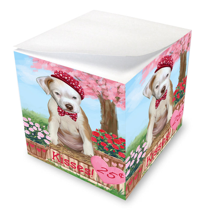 Rosie 25 Cent Kisses Pit Bull Dog Note Cube NOC54516