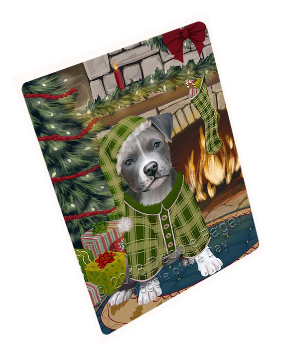 The Stocking was Hung Pit Bull Dog Magnet MAG71817 (Small 5.5" x 4.25")