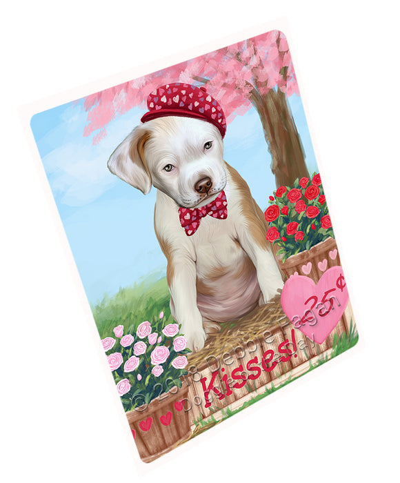 Rosie 25 Cent Kisses Pit Bull Dog Large Refrigerator / Dishwasher Magnet RMAG100932