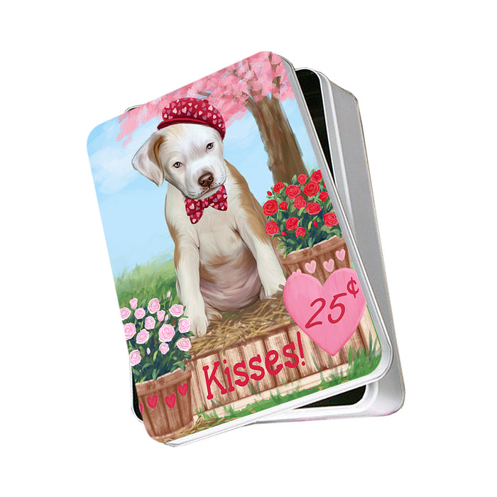 Rosie 25 Cent Kisses Pit Bull Dog Photo Storage Tin PITN56387