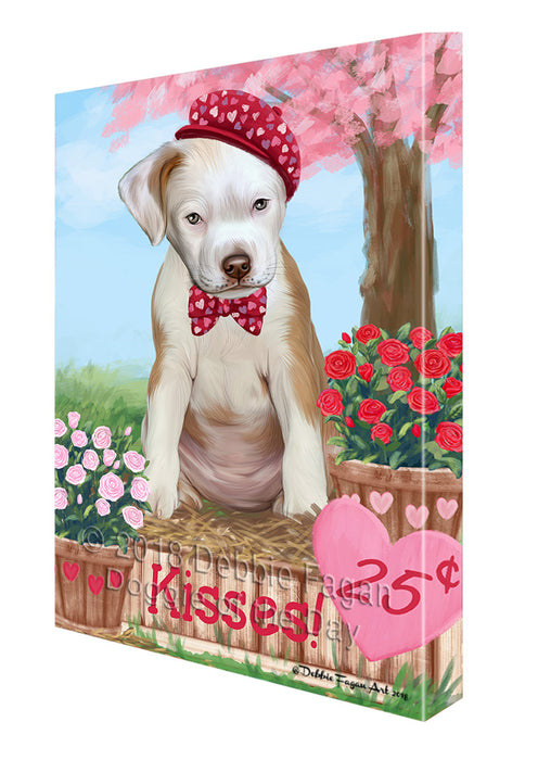 Rosie 25 Cent Kisses Pit Bull Dog Canvas Print Wall Art Décor CVS130220