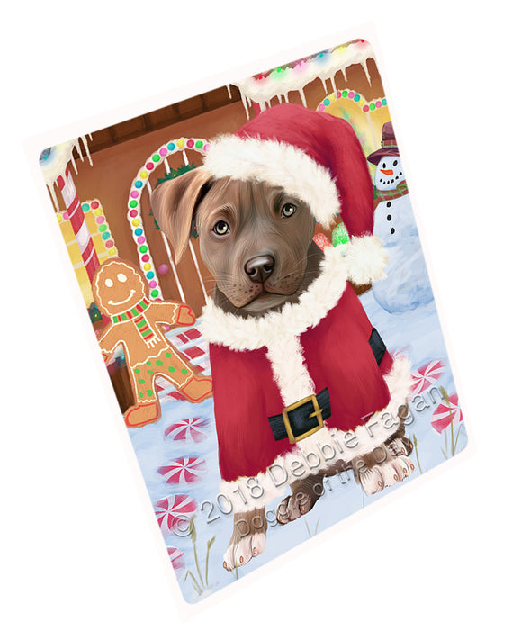 Christmas Gingerbread House Candyfest Pit Bull Dog Magnet MAG74565 (Small 5.5" x 4.25")