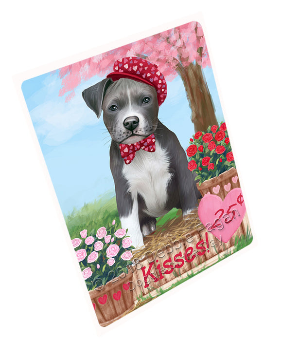 Rosie 25 Cent Kisses Pit Bull Dog Large Refrigerator / Dishwasher Magnet RMAG100938