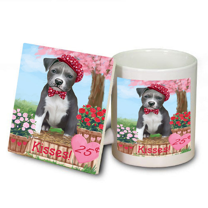 Rosie 25 Cent Kisses Pit Bull Dog Mug and Coaster Set MUC56437