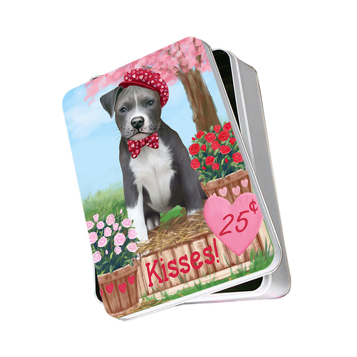 Rosie 25 Cent Kisses Pit Bull Dog Photo Storage Tin PITN56388
