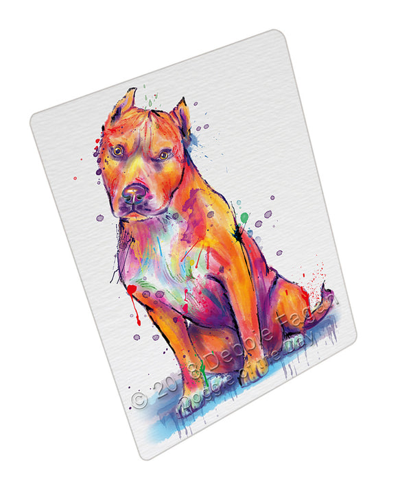 Watercolor Pit Bull Dog Mini Magnet MAG76676