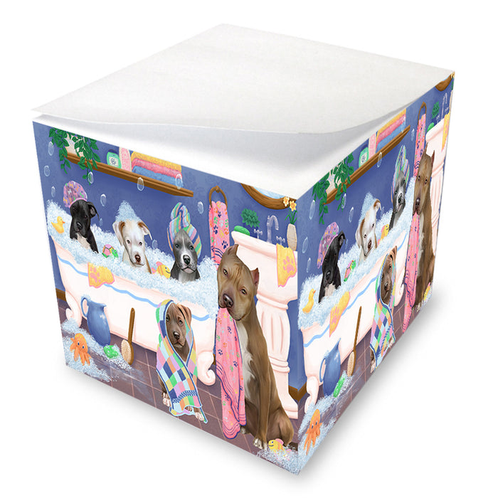 Rub A Dub Dogs In A Tub Pit Bulls Dog Note Cube NOC54880